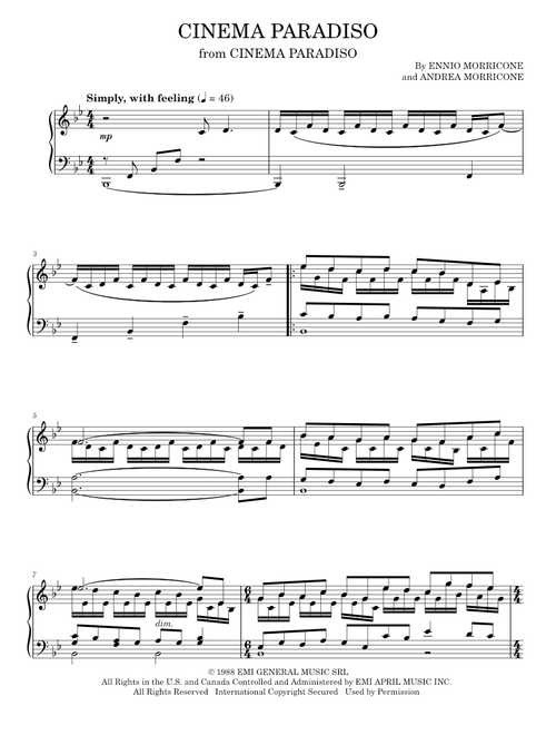 Cinema Paradiso - Andrea Morricone, Ennio Morricone (Piano Solo)