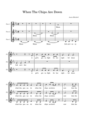 When the Chips are Down Sheet Music for Piano (Mixed Trio