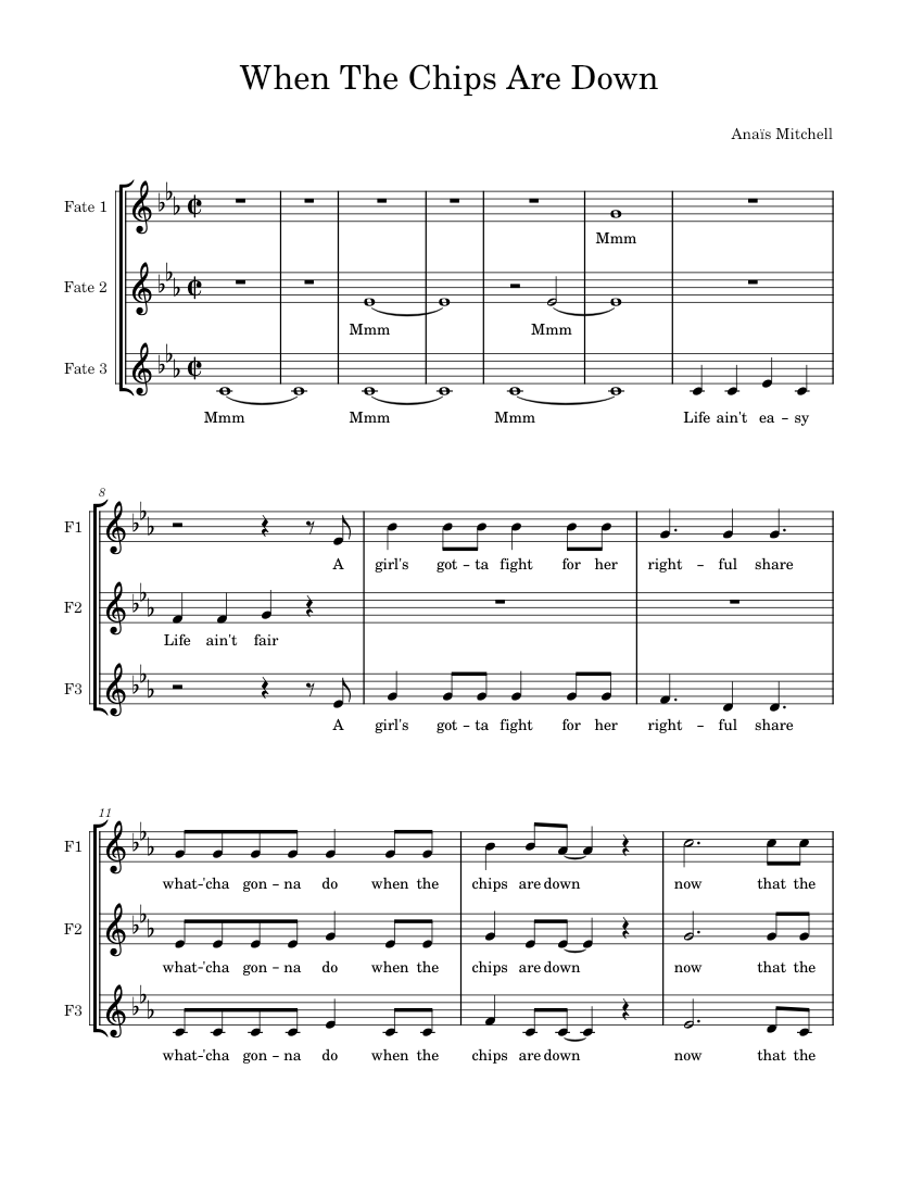 Hadestown - when the chips are down – Misc Soundtrack when the