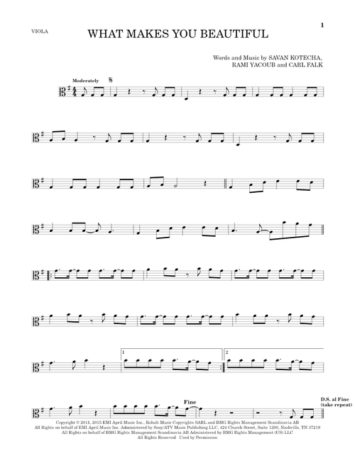 What Makes You Beautiful - One Direction (Viola Solo)
