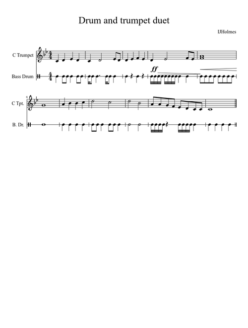 Drum and trumpet duet