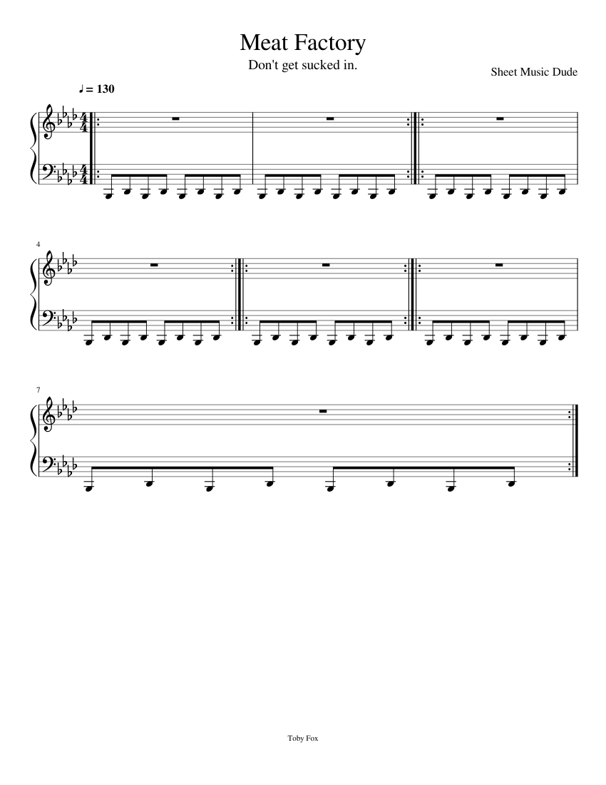 Meat Factory piano tutorial