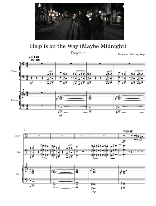 Tobymac - Help is on the Way (Maybe Midnight) - ACCURATE FULL SCORE