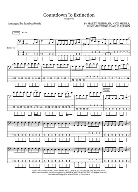 Free Countdown To Extinction by Megadeth sheet music | Download Free Countdown To Extinction by Megadeth sheet music | Download