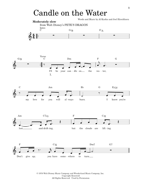 Candle On The Water (from Pete's Dragon) - Helen Reddy (Pro Vocal)