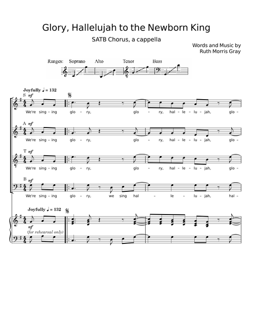 Glory, Hallelujah to the Newborn King - Ruth Morris Gray