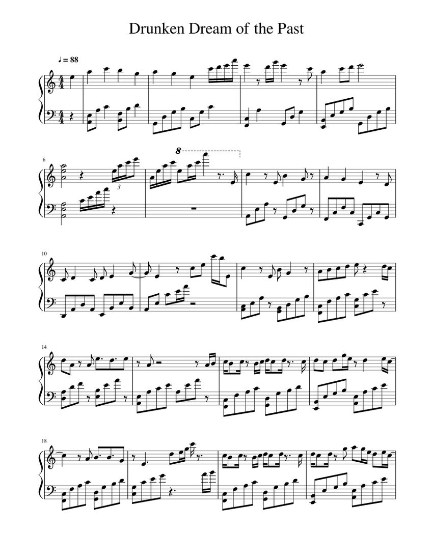 Drunken Dream of the Past- Mo Dao Zu Shi Sheet music for Drunken Dream of the Past- Mo Dao Zu Shi Sheet music for