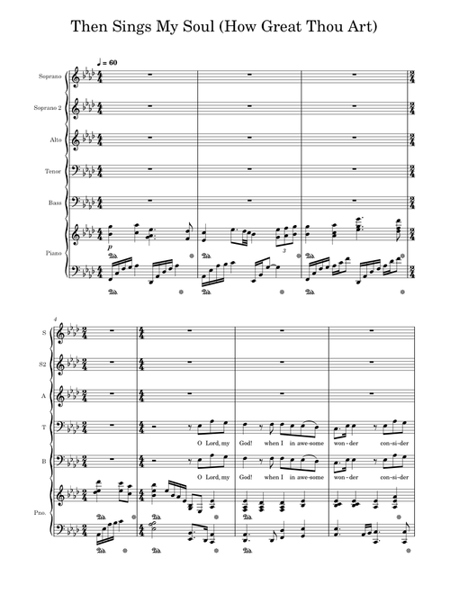 Then Sings My Soul (How Great Thou Art) – SATB