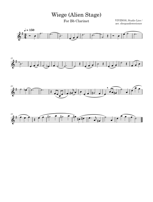 Wiege – Bb Clarinet