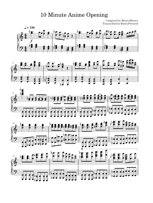 10 Minute Anime Opening – MusicalBasics