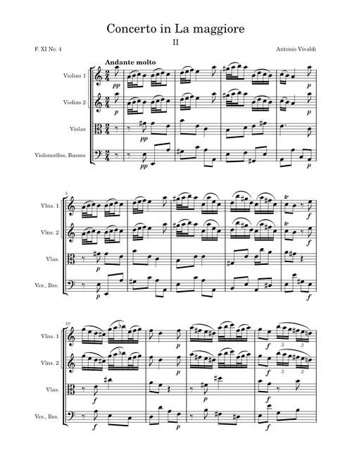 Vivaldi Concerto RV 158 Mvt 02