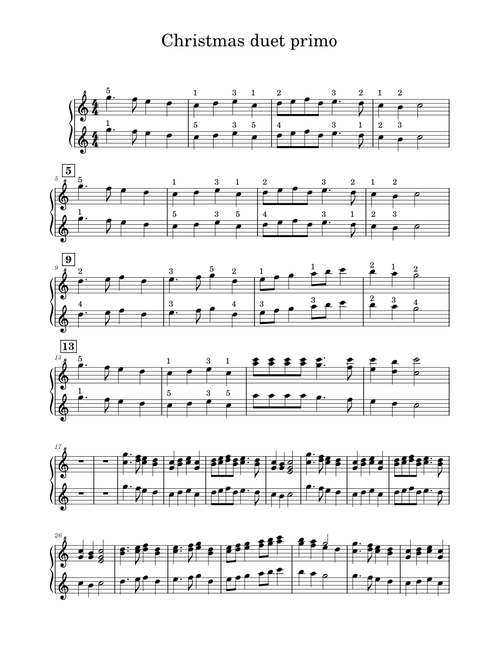 A Christmas Duet – primo 24