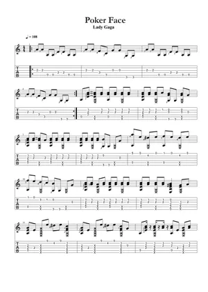Play Official version of Poker face sheet music by Lady Gaga Play Official version of Poker face sheet music by Lady Gaga