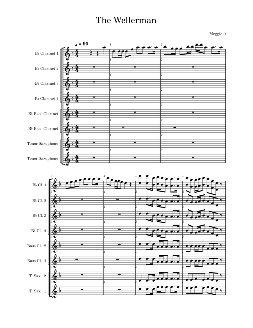 The Wellerman Sheet music for in bflat, bass