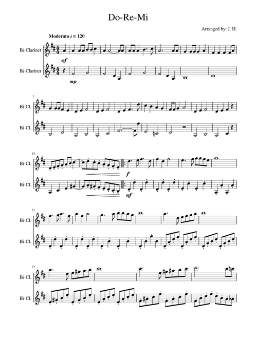 Do-Re-Mi - Clarinet Duet