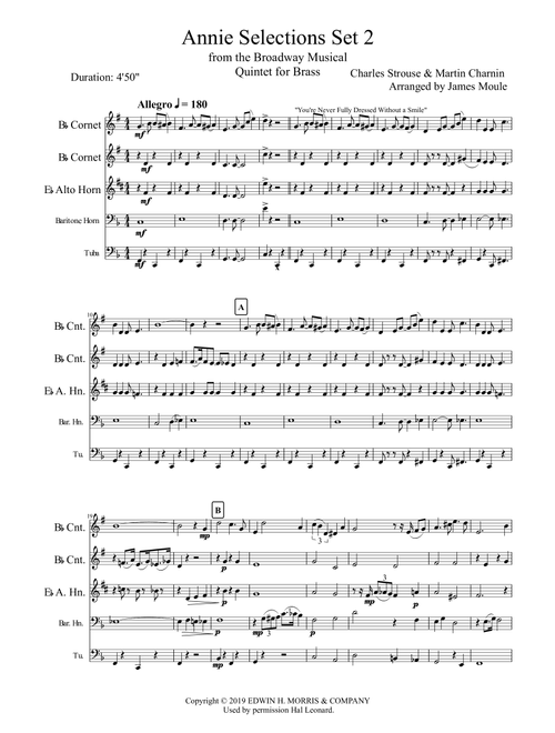 Annie Overture (Arr. James Moule) - Martin Charnin, Charles Strouse (Brass Ensemble)