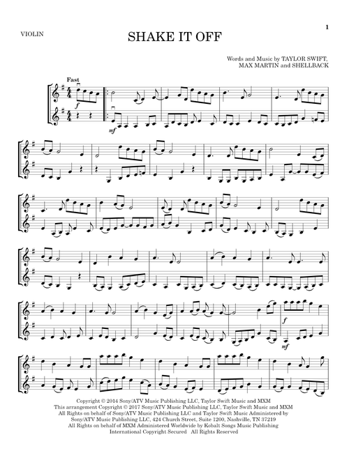 Shake It Off - Taylor Swift (Violin Duet)