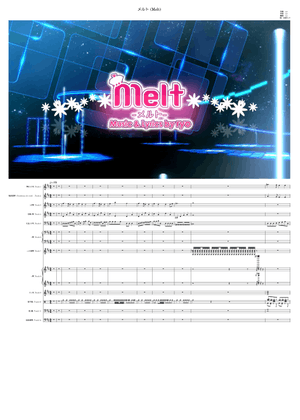 Melt – ryo (supercell) feat.Hatsune Miku/ メルト – feat.初音ミク Sheet Music ...