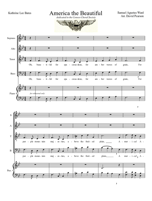 America the Beautiful SATB 2009.