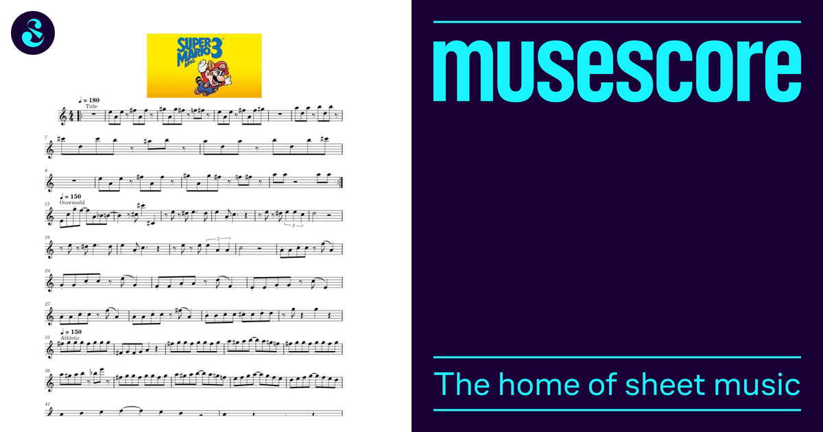 Super Mario Bros. 3 (Alto Saxophone) Sheet music for Saxophone alto ...