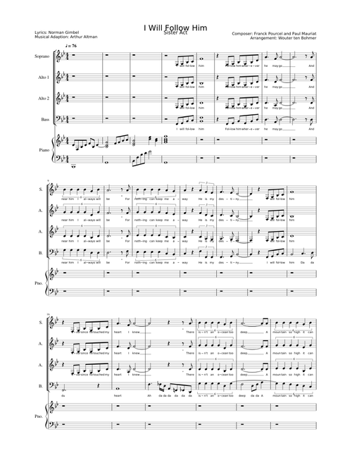 I Will Follow Him - Sister Act - SATB