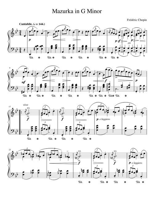 Mazurka in G Minor