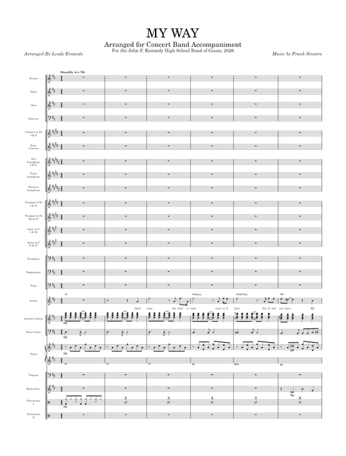 Frank Sinatra - My Way (Concert Band Accompaniment)