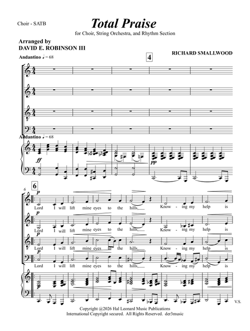 Total Praise (Arr. David E. Robinson III) - Richard Smallwood (Choral, SATB)