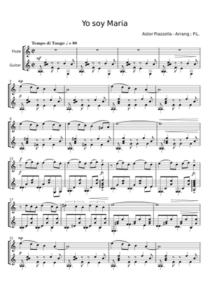 Maria de Buenos Aires - Astor Piazzolla Sheet Music for Piano