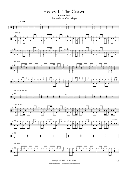 Heavy Is The Crown (Arr. Cyril Mayer) - Linkin Park (Drums)