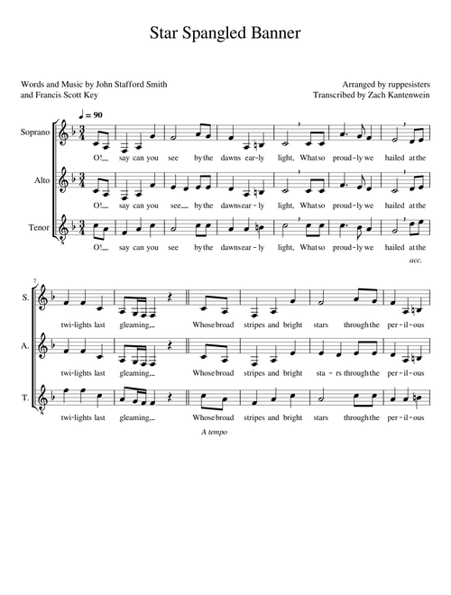 Star Spangled Banner - ruppesisters