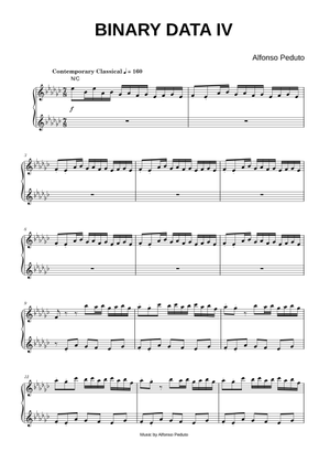 Binary Data IV - Alfonso Peduto Sheet Music for Piano (Solo ...