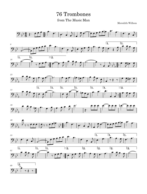 Seventy-Six Trombones – Meredith Wilson 76 Trombones
