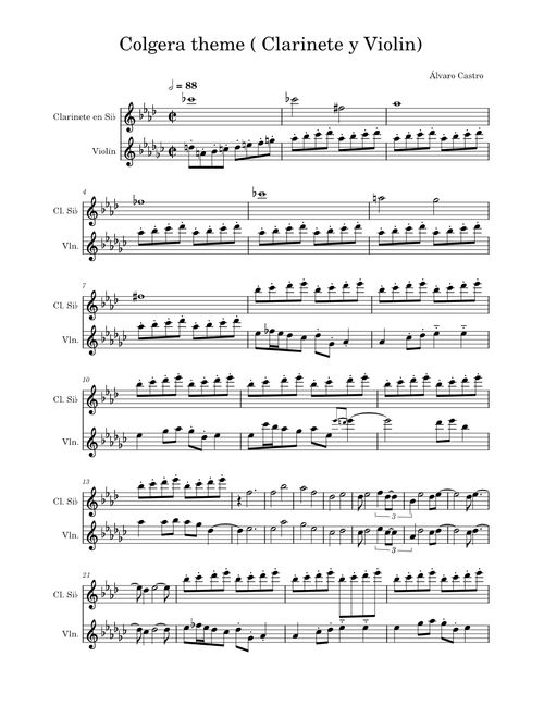 Colgera Battle | The Legend of Zelda: Tears of the Kingdom – Hajime Wakai, Manaka Kataoka, Maasa Miyoshi, Masato Ohashi & Tsukasa Usui Colgera battle theme (Clarinete y Violin)