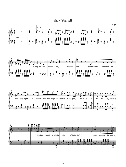 Show Yourself (Arr. Cg5) (Piano Solo)