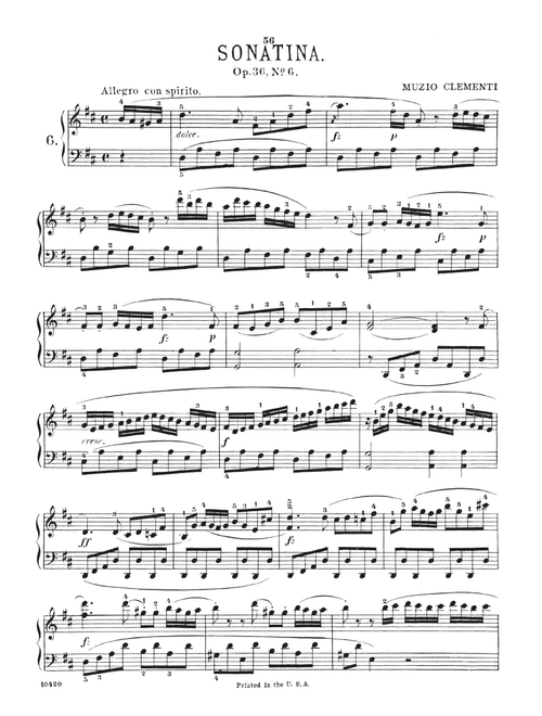 Sonatina In D Major, Op. 36, No. 6 - Muzio Clementi (Piano Solo)