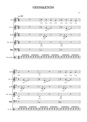 ODDS&ENDS - ryo (supercell) Sheet Music with Chords for Piano (Solo ...