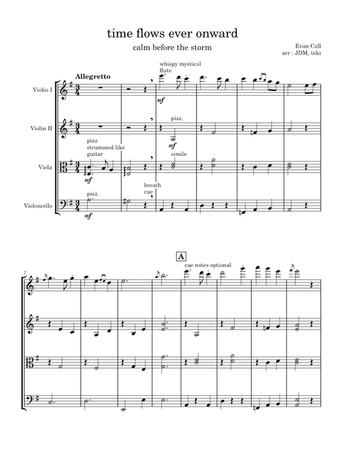 Time Flows Ever Onward | Frieren String Quartet