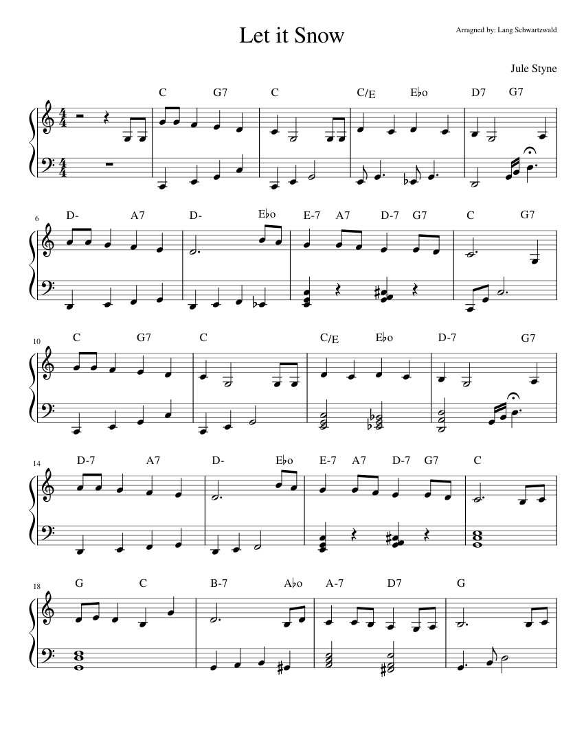 Let it snow piano cheap