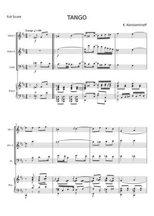Tango Sheet Music for Piano (Solo) | MuseScore.com