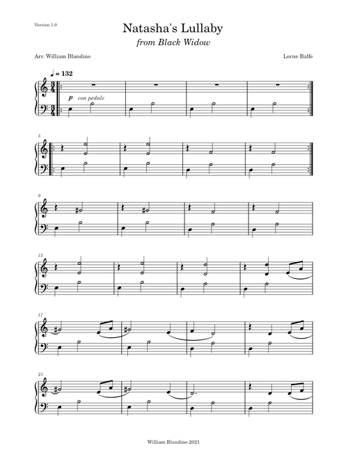 "Natasha's Lullaby" from Black Widow – Lorne Balfe