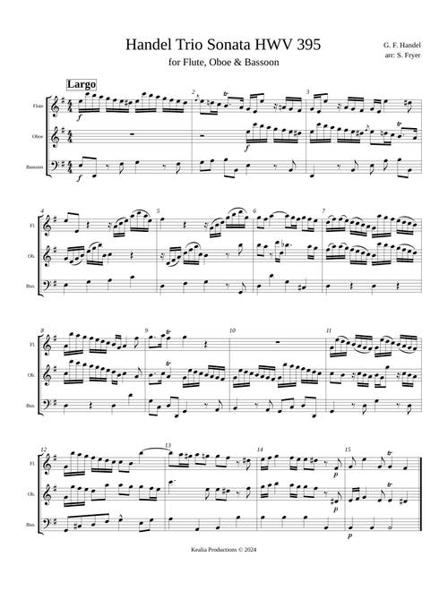 Trio Sonata in E minor, HWV 395 – Georg Friedrich Händel