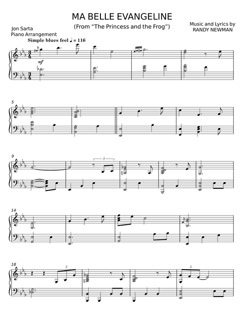 Ma belle evangeline - Randy Newman