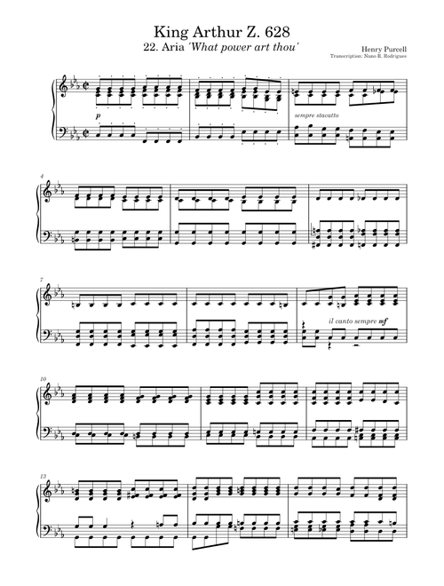 Purcell sheet music by Nuno R. Rodrigues | Play, print, and
