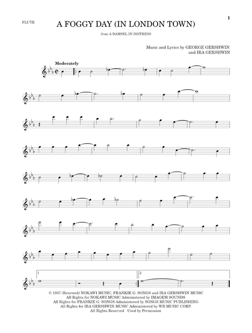 A Foggy Day (In London Town) - George Gershwin, Ira Gershwin (Flute Solo)