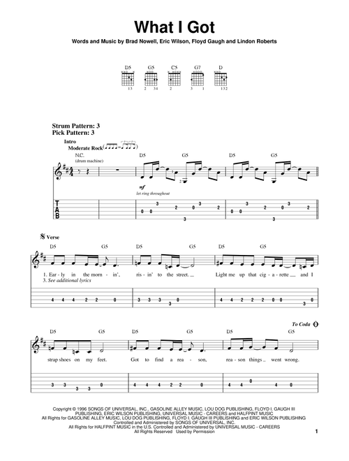 What I Got - Sublime (Easy Guitar with TAB)