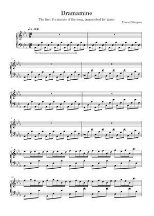 Dramamine – Flawed Mangoes Sheet Music for Piano (Solo) easy ...