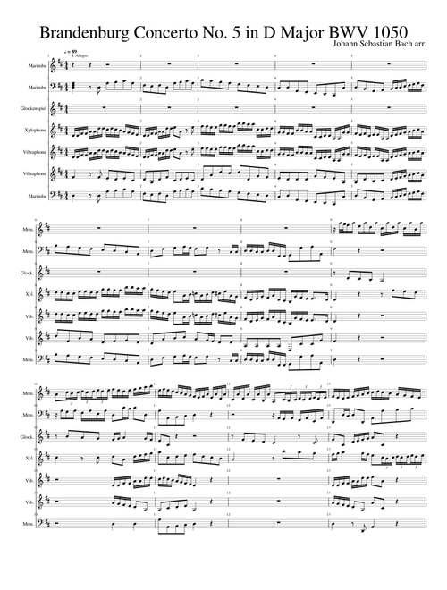 Brandenburg Concerto No. 5 in D Major BWV 1050