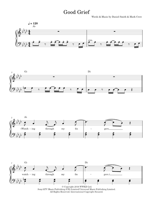 Good Grief - Bastille (Easy Piano)