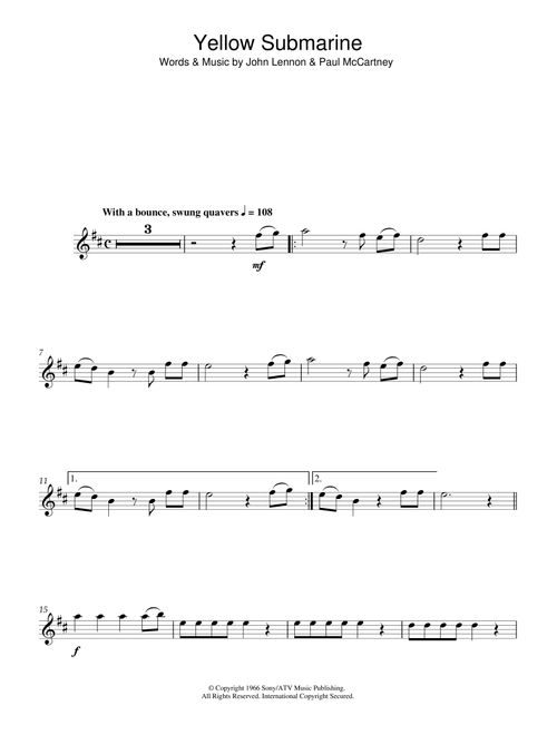 Yellow Submarine - The Beatles (Flute Solo)